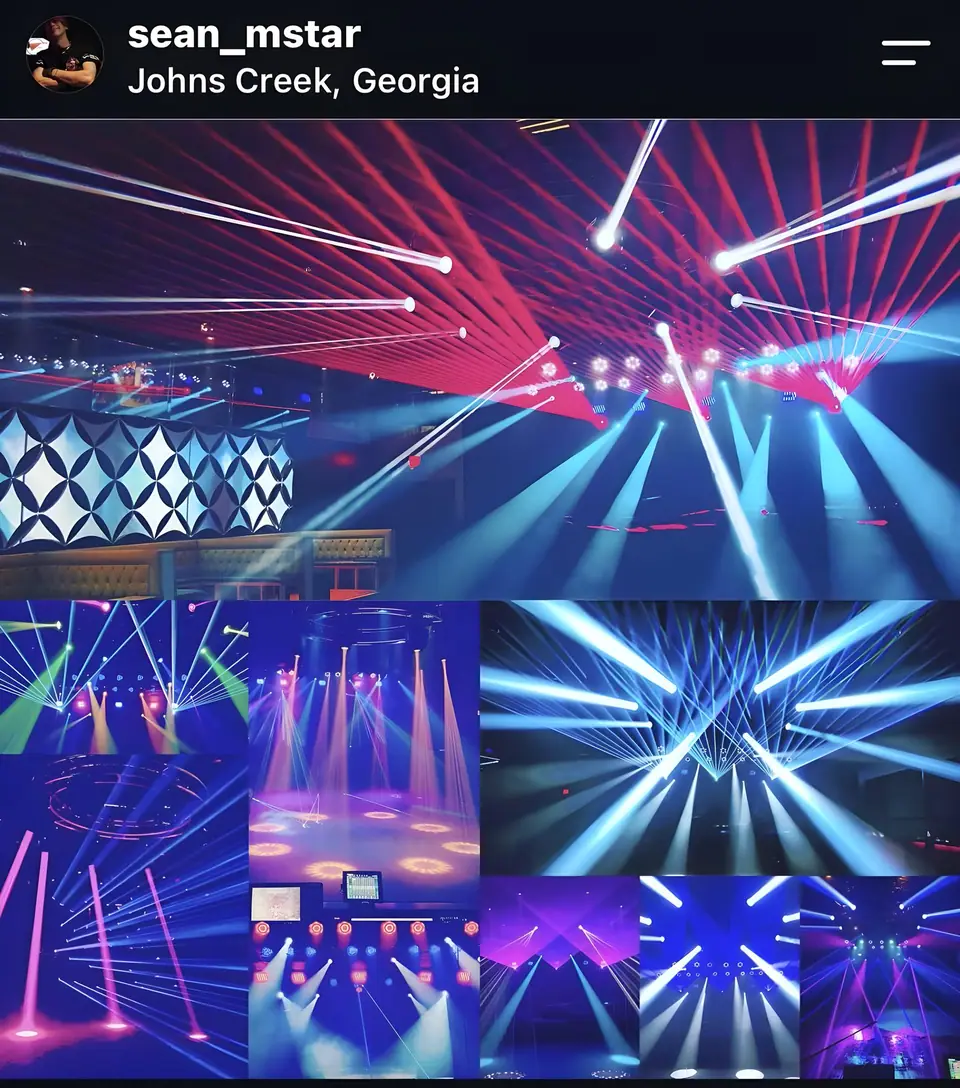 Club lighting looks collage