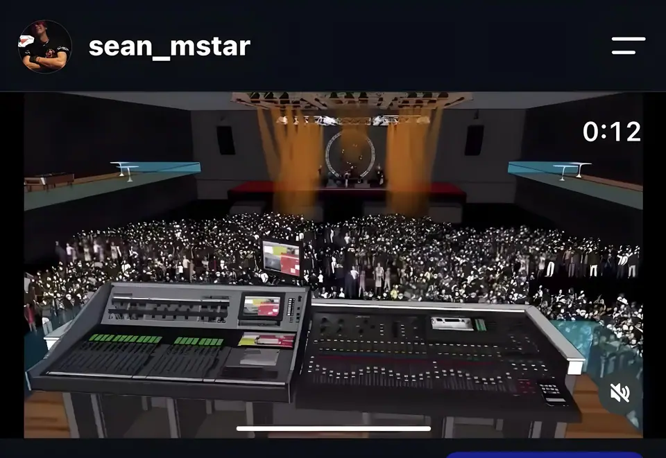 SketchUp lighting previz looking toward stage